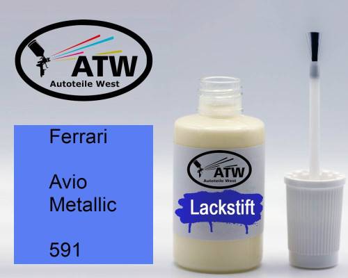 Ferrari, Avio Metallic, 591: 20ml Lackstift, von ATW Autoteile West.